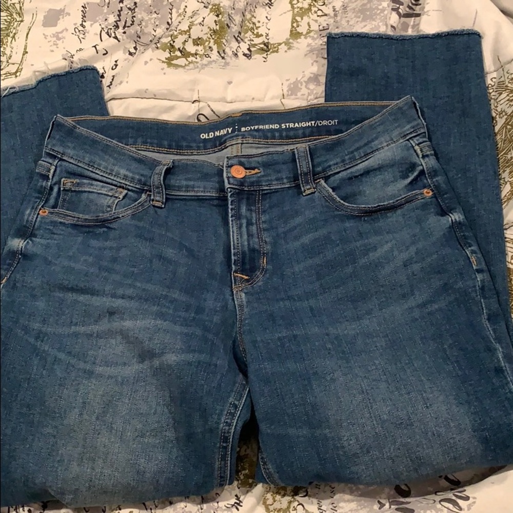 Old Navy boyfriend straight jeans!!